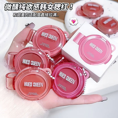 HUES QUEEN Lip & Cheek – 6 Pcs Creamy Blush Set