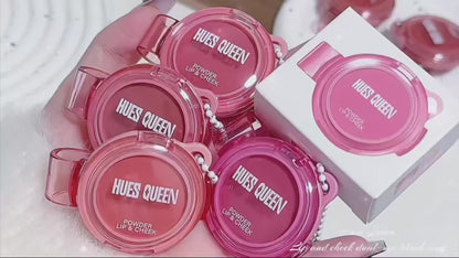 HUES QUEEN Lip & Cheek – 6 Pcs Creamy Blush Set